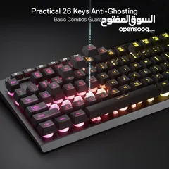  8 Redragon K513 RGB Membrane Gaming Keyboard, Standard 104 Keys كيبورد ريدراجون جديد Redragon K513 RGB
