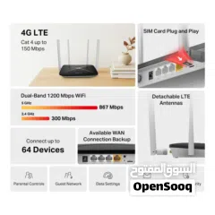  5 Mercusys MB135-4G AC1200 Wireless Dual Band 4G LTE Router: