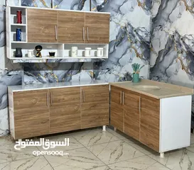  2 كاونتر خشب mdf  قياس متر ونص والسنك متر و 20