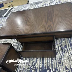  9 طاولة وسط ضيوف + طاولة صالون او مكتبة متعددة الاستخدامات