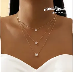  4 قلاده   رائعه مميزه للنساء  بتصميم عصريnecklaces  modern design