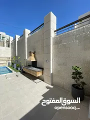  9 شقه أبراج عبدون الطابقية الفاخره بمساحة 355م/شبه أرضي مع ترسات خارجية و مسبح (230 متر)