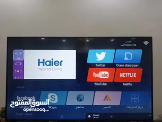  3 شاشة هاير سمارت فى مع ريموت ماوس وعادي بسعر 300