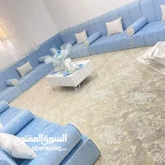  22 جلسة عربية جديدة تفصيل  للبيع ضغط 20 مع هدية طقم طاولات و6قرن إسفنج سكني نخب أول مكفول 3 سنين