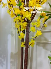  7 أشجار صناعي بجذع طبيعي شامل القوار