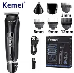  1 ماكينة حلاقة من الماركة الشهيرة والعالمية KEMEI الرجالية 3En1 ثلاثة في واحد نعم KM-1506