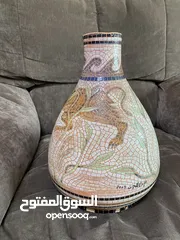  7 مزهرية - فازة فخار مزخرفة بالخزف