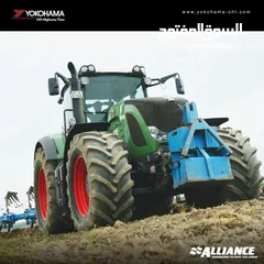  4 اطارات يوكوهاما-اوزكا- كوشوك زراعي تركتور-دنبر-رافعات شوكية-بوب كات- ترنشر-جرافات -JCB-تريلات
