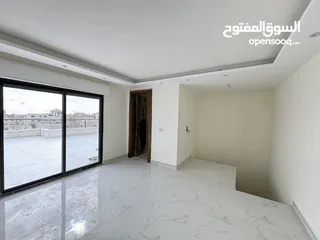 28 شقة مع روف دوبليكس باطلالة مميزة مساحة 200م وروف 120م مع 50 م ترس بخلدا (مشروع 118)