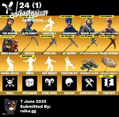  2 حساب فورت نايت فيه سيزون 3 و سكنات نادره الحساب في الصور