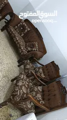  5 كنب خشب زان ثقيل بحال وكالة 9 مقاعد