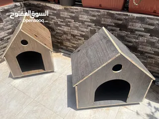  14 بيت للكلاب او القطط خشب لاتيه 18 قوي ومتين عده موديلات وألوان
