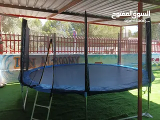  1 ترامبولين نطيطيه عالي الجوده بيحمل وزن عالي حديد قوي ومتين لتجهيز مناطق الألعاب والترفيه بمقاسات