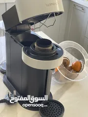  4 مكينة قهوة نوع nespresso vertuo جديدة مع هدية علبة تخزين قهوة من nespresso