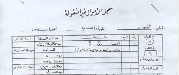  8 للبيع قطعة ارض من اراضي اجنسنيا مساحتها 5 دونم و 954 متر كوشان طابو مستقل