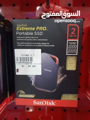  1 Sandisk Extreme pro portable ssd 2tb speed 2000mb/s