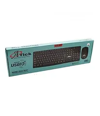  2 ماوس + كيبورد لاسلكي وايرليس ديسكتوب معرب A TICK AT-82 DESKTOP WIRELESS MULTIMEDIA  COMBO KIT