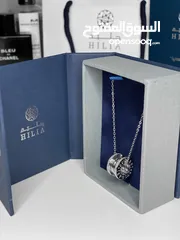  1 قلادة ، سلسال بولغاري بالفضة الخالصة  ‏BVLGARI sterling silver necklace