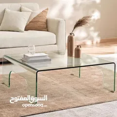  2 طاولة زجاج