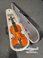  1 كمان مصنوع من خشب بالكامل ومفاتيح خشب مع كامل اغراضه فقطط