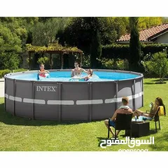  12 اكبر عرض وتحطيم للاسعار على مسبح انتكس INTEX SWIMMING Pool  بققطر 610سم وعمق رهيب 132سم