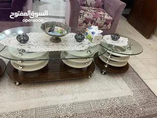  3 طاولة زجاج مستعمل