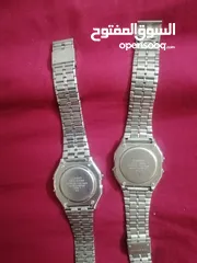  5 للبيع: ساعتان أصليتان من كاسيو Casio Vintage Digital Watch  الموديل: Casio A158W الحالة: مستعمل بحال