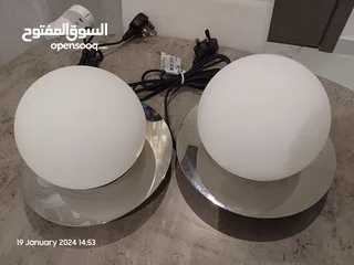  2 Ikea side table lamps