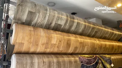  19 باركيه جلد بلجيكي pvc جلد ارضيات يناسب للبيت كاملاً ويعوض عن البلاط يوجد خدمة تركيب ضمن كادر مختص