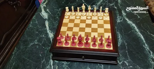  24 شطرنج تحفة ديكور من الخشب الفاخر