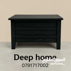  2 مكتب رخامي أسود 120*60 فخامة مطلقة! اللون الغامق، اللمعة الراقية، والخطوط الرخاميه تصميم يخطف النظر