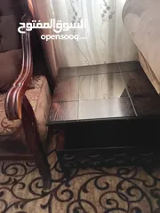 15 طقم كنب خشب زان مصري 9 مقاعد تفصيل بحاله ممتازه للبيع  + طقم طاولات عدد 3 +سجاده 5×5  + برادي عدد 2
