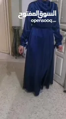  3 فستان نيلي قماشه بتجننن تقيله تفصيل  مش جاهز للبيع