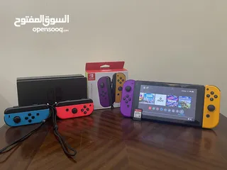  1 nintendo switch اصلي من امريكا مش معدل ب 250 قابل للتفاوض و معه العاب مميزة