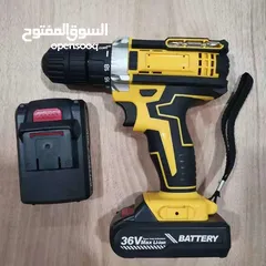  5 حقية صندوق درل شحن  صخري ماركة TOP مع بطارتين 36 فولت  و 21 راس لكافة الاستخدامات  المنزليه