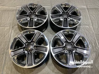  1 رنقات جيب بحاله الوكاله مخزنه  jeep rims good condition’18