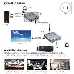  2 4K HDMI Extender Cascade Connection-120M