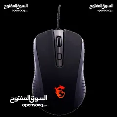  4 ماوس ام اس اي سلكي اصلي MSI INTERCEPTOR DS86 USB WIRED MOUSE