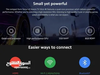  4 جهاز شاومي ستيك Xiaomi Mi TV Stick 4K Ultra HD