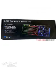  3 كيبورد جيمنج سلكي ديسكتوب ملون معرب ZYG-800 RGB DESKTOP WIRED GAMING KEYBOARD USB