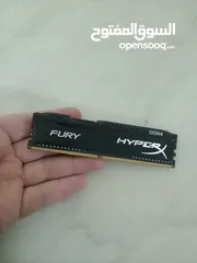  1 رامات 8 fury hyperx بحالة ممتازة زي الجديد للبيع بسبب اني جبت رامات جداد