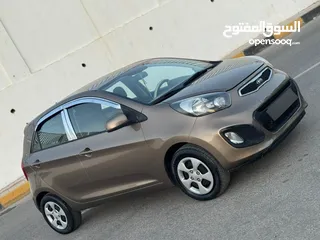 2 كيا بيكانتو موديل 2014 فحص كامل كرت ابيض تومتيك ممشى قليل جدا استعمال بسيط شخصي الفحص مرفق محرك 1250