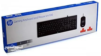  3 hp gaming keyboard and mouse km100 كيبورد وماوس جيمنج أتش بي