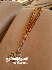  2 مسبحه كهرمان قديم  33 حبه