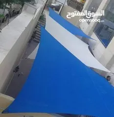  8 مظلات اشرعة للساحات الخارجية للحضانات ورياض الأطفال والمدارس الوان حسب الطلب