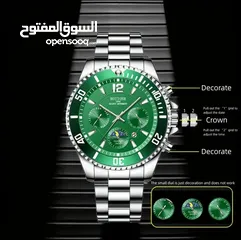  5 NOTIONR Men's Watch, Stainless Steel Watches, Fashion Calendar Luminous Quartz Watch