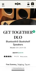  4 STIR IT UP LUX & GET TOGETHER DUO Premium Wireless Turntable & Bookshelf Speaker Bundle.