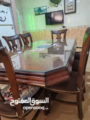  3 طاولة سفرة فخمة خشب زان