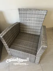  3 طقم راتان رباعي بدون فرش