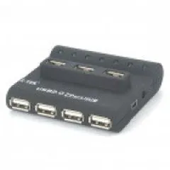  2 Z-TEK USB/AC Powered USB 2.0 7-Port Hub - Black
